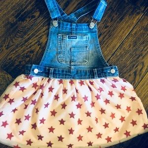 Denim overall dress - Little girls size 5